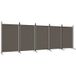 Cloison de séparation 5 panneaux anthracite 433x180 cm tissu