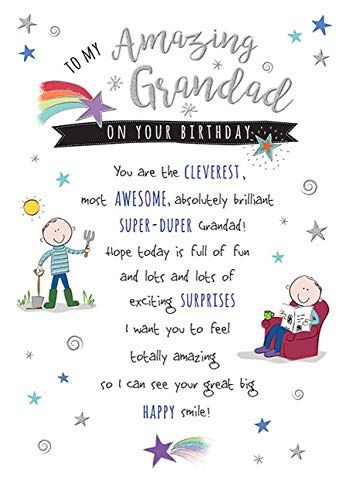 Whimsical Birthday Card Grandpa - 7 x 5 inch - Piccadilly Greetings