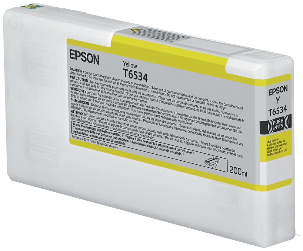 Epson T6534 Yellow Ink Cartridge - 200ml - Original