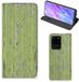 B2Ctelecom Samsung Galaxy S20 Ultra Book Wallet Case Green Wood