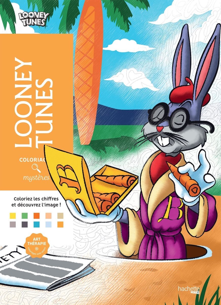 hachette heroes Coloriages Mystères Looney Tunes - Kleurboek voor volwassenen - Kleuren op nummer