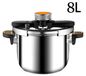 Autocuiseur 8 litres Acier inoxydable 100 kPa Plaques de cuisson à gaz et à induction Soupape de sécurité
