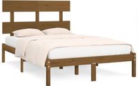 vidaXL Bedframe massief hout honingbruin 200x200 cm