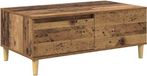 vidaXL Salontafel, gerecycled hout, 90 x 50 x 35 cm