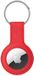 Crong Housse en silicone avec porte-clés Silikon AirTag Hulle Anhanger mit Schlusselring, rouge