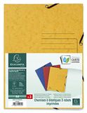 Exacompta 3 elastomappen bedrukt 3 kleppen 355 g/m² assorti
