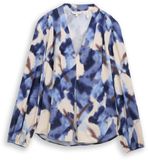 Tom Tailor Blouse blue blurry argyle
