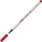 STABILO Pen 68 Brush - Premium Brush Viltstift - Met Flexibele Penseelpunt - Donker Rood - per stuk