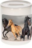Bellatio Decorations Shoppartners Bv Dieren paard foto spaarpot 9 cm jongens en meisjes - Cadeau spaarpotten paarden liefhebber