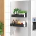 Merkloos Magnetische Spice Opslag Rack Organizer voor Koelkast en Oven - 2 Pack - Zwarte Koelkast Organisatoren