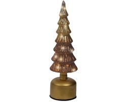 Lumineo Micro led tree d10h33cm-15l brn/wwt