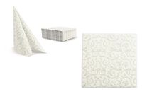 Alvotex Airlaid Airlaid Servetten, zilver/wit, 40x40 cm
