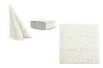 Alvotex Airlaid Airlaid Servetten, zilver/wit, 40x40 cm