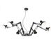 QAZQA hobby spinne - Lampe suspendue industrielle noir