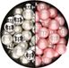 Othmar Decorations Bv Mini kerstballen - 48x st - zilver en lichtroze - 2,5 cm - glas