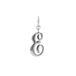 Lucardi Dames Stainless steel bedel letter - Hanger - Staal - Zilverkleurig