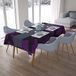 Bonamaison Tafelkleed, Anti-Mold, Sneldrogend, Waterdicht, 100% Polyester Tafellaken, Paars, zwart, 140 x 200 Cm