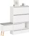 SoBuy FSR134-W Schoenenkast - Witte Houten Opbergkast met Bank