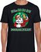 Bellatio Decorations Fout Kerst t-shirt - Bier drinkende Santa ho ho ho - zwart - voor heren - kersttruien - kerstkleding / kerst outfit S