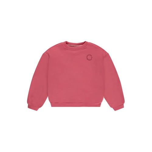 Stains&Stories sweater met backprint roze