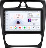 Happiq Autoradio met Bluetooth en CarPlay pour Mercedes-Benz C-/CLK-klasse (W203/W209/S203/A209/W168) – Compatibel met Apple & Android – Stéréo – Système de navigation – 6 Go/64 Go