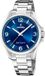 Festina Heren Solar Energy Polshorloge Analoog Staal Zilverkleurig Blauw 5 ATM