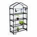 Relaxdays Balkonkas, PVC-folie, staalfolie, 125 x 69 x 29 cm, zwart/transparant