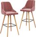 Maison Exclusive - Lot de 2 tabourets de bar en velours rose