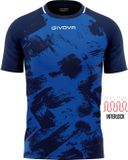 Givova Art T-shirt Korte Mouwen Geel/Blauw XS Man