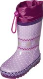 Playshoes Regenlaarzen voor kinderen met trekkoord - Noorwegen - Paars - maat 27EU