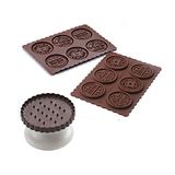 Silikomart CKC05 Cookie Dolce Vita Slim Silicone Vorm, Bruin en Wit