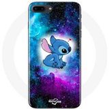 Maniacase Etui voor iPhone 7 Plus Stitch Ohana Quote Gekleurde Ruimte