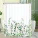 Goodivery Douchegordijn, 180 x 180 cm, Bloemen, Groene Bladeren, Schimmelwerend, Wasbaar, Polyester