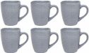 Cookinglife Koffiemokken Linen Grijs 340 ml – 6 stuks