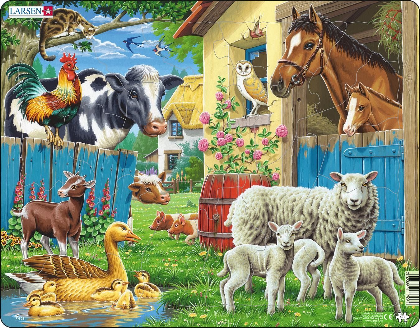 Larsen Maxi Dieren Boerderijdieren 23 stukjes - Puzzel - Meerkleurig
