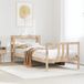 vidaXL Bedframe met hoofdbord massief grenenhout 75x190 cm