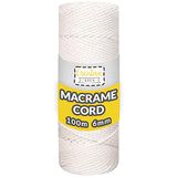 Creative Deco Macrame Koord Katoenen Koord Wit 5-6 mm Dikte 15-laags 100 m