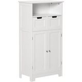 Meuble de salle de bain blanc 60 x 30 x 109 cm