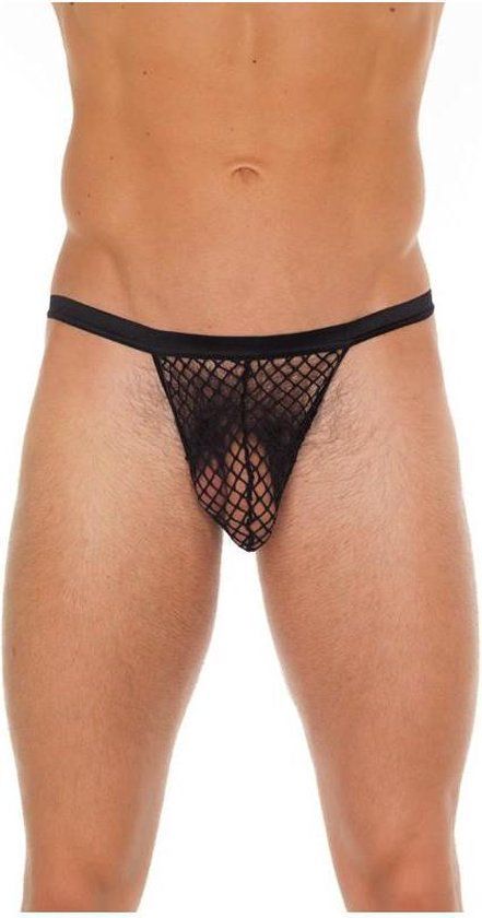 Rimba Amorable - Visnet String Voor Heren - Zwart