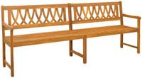 vidaXL Tuinbank Naturel 220 x 55,5 x 90 cm Massief Acaciahout