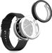 kwmobile 2x housse de montre connectée compatible avec Xiaomi Watch S4 41mm - Coque de montre de sport en silicone - Étui de suivi d'activité en noir / argent