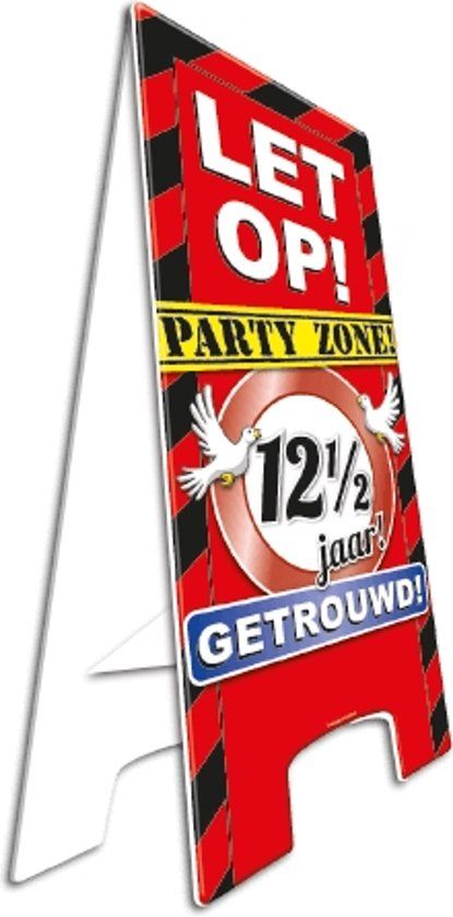 Paper Dreams Warning Sign - 12,5 jaar getrouwd