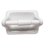 Tenedos Geglazuurde keramische badkamer toiletrolhouder accessoire (wit)