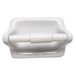 Tenedos Geglazuurde keramische badkamer toiletrolhouder accessoire (wit)