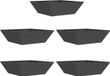 vidaXL Plantenbak 5 stuks Zwart 50 x 50 x 15 cm Koudgewalst staal