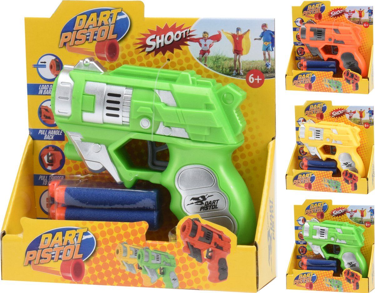 L28 Dart Pistool met 4 pijlen - Oranje