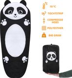 Dutch Mountains Kinderslaapzak Panda - 170 x 70cm Polyester - Zacht en Lichtgewicht - Opberghoes