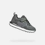 GEOX FASTICS MEISJES Sneakers - DONKERGRIJS - Maat 28