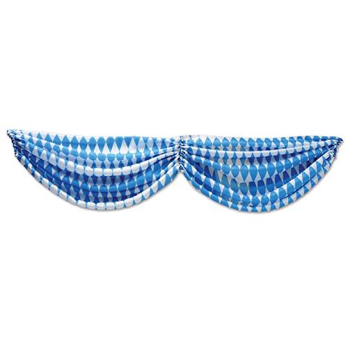 Beistle Oktoberfest Stof Bunting - 5' 10" - Blauw/Wit