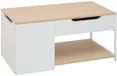 5 Five Simply Smart Table basse relevable Luma rectangulaire 50x90cm blanc